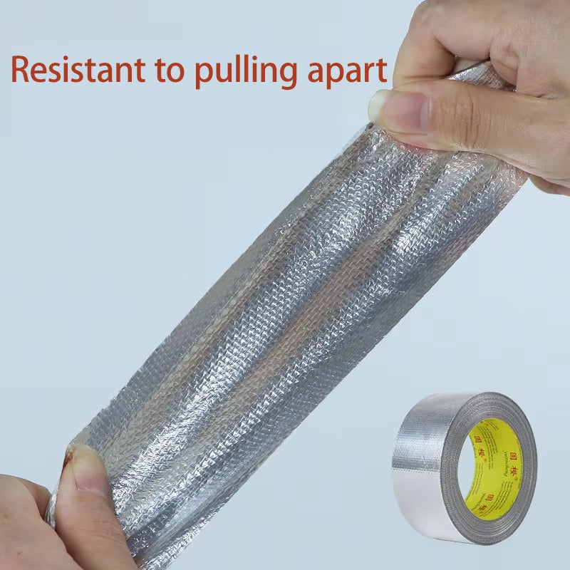 Fiberglass Cloth Aluminum Foil Tape High Temperature Resistant Waterproof Tape Sun Protection Range Hood Flame Retardant