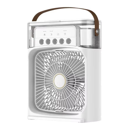 Mini Portable Humidifier Fan Air Conditioner Household Small Air Cooler Hydrocooling Portable Adjustment for Office 3 Speed Fan
