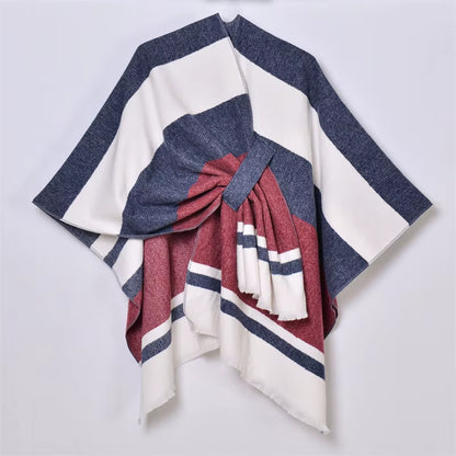 Women'S Elegant Shawl Wraps Soft Open Front Poncho Cape for Autumn Winter Solid Color Tassel Scarf Shawls Cloak Bufanda Pashmina